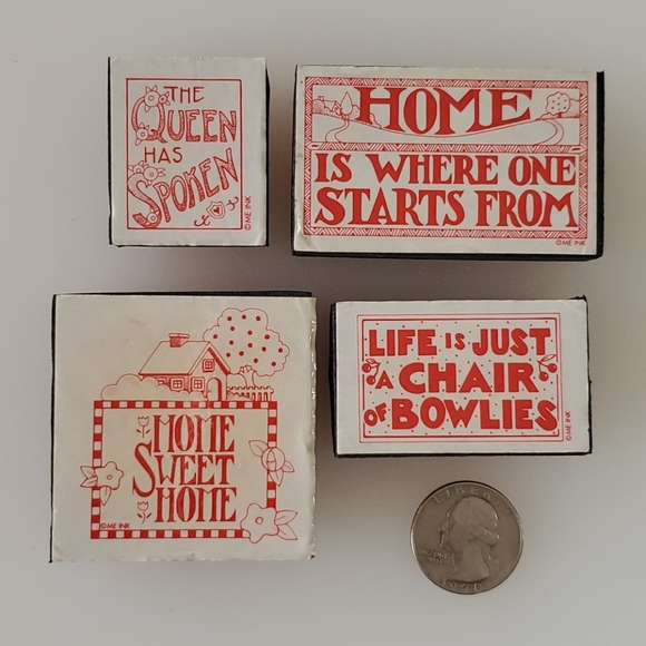 MARY ENGLEBREIT4 rubber stamps sentiments greetings cardmaking scrabooking craft - Picture 6 of 6